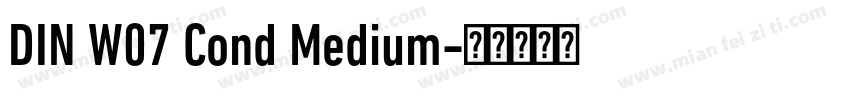DIN W07 Cond Medium字体转换